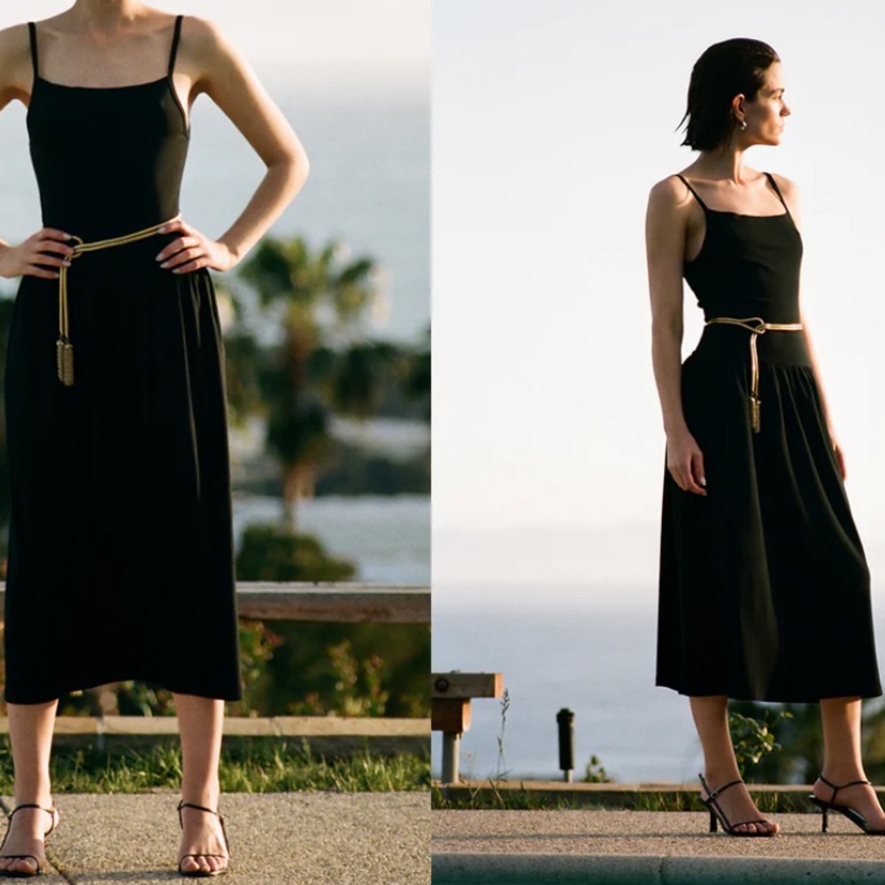 Gil Rodriguez LaPointe Dropwaist Midi Dress - Black